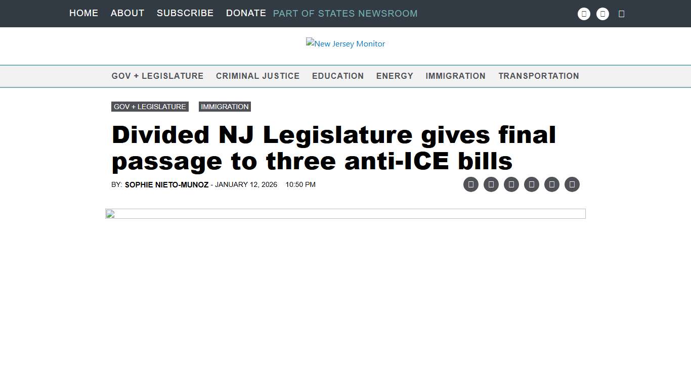 Divided NJ Legislature gives final passage to three anti-ICE bills • New Jersey Monitor